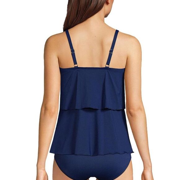 Lands End Tankini Top Size 18 XL Navy Blue NWOT - Picture 2 of 10